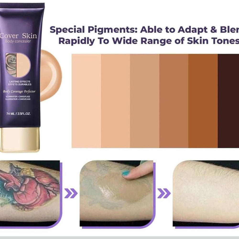 Body Coverage Perfector Tattoo Cover Up Makeup - Picture 4 of 4